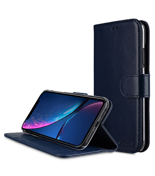 Premium Leather Case for Apple iPhone XR - Wallet Book Clear Type Stand