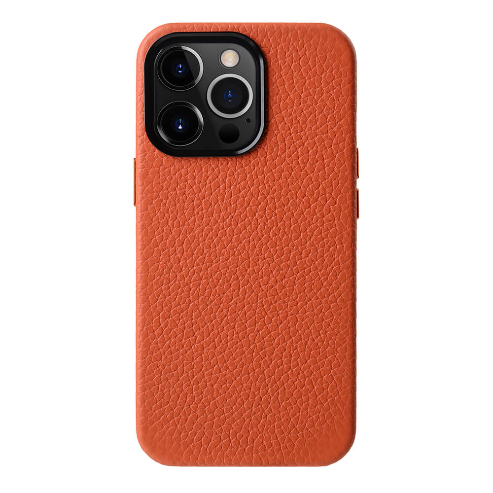 Origin Paris Series Clemence Leather Regal Snap Cover Case for Apple iPhone 13 Pro Max-Orange-1